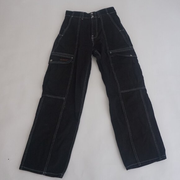 Urban Outfitters Pants - Urban Outfitters BDG Black Relaxed Fit High Rise Straight Cargo Denim Jeans 27